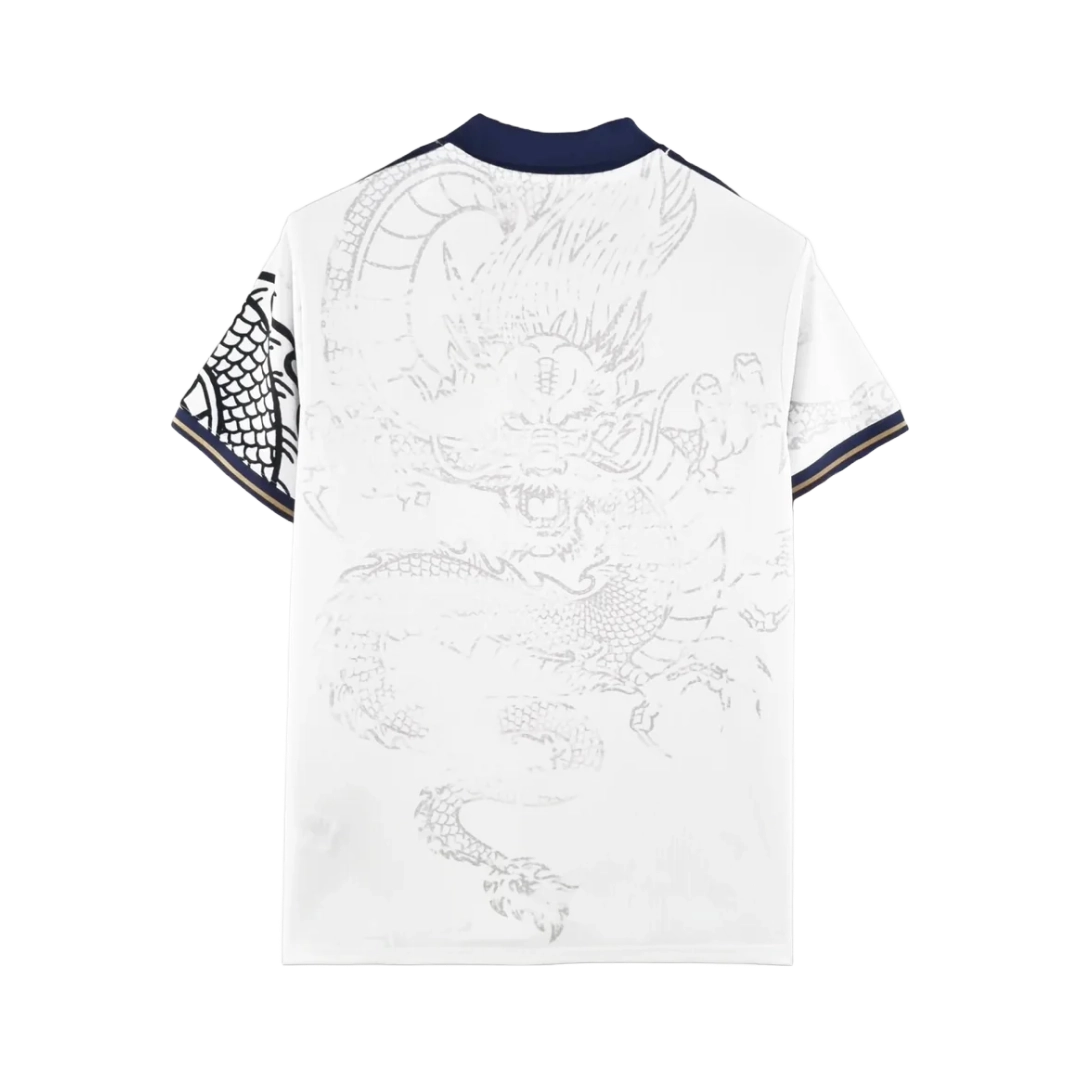 Camisa Real Madrid Kitty Dragão Chinês 24/25 Torcedor - Branca Estampa de Dragão - foto 2