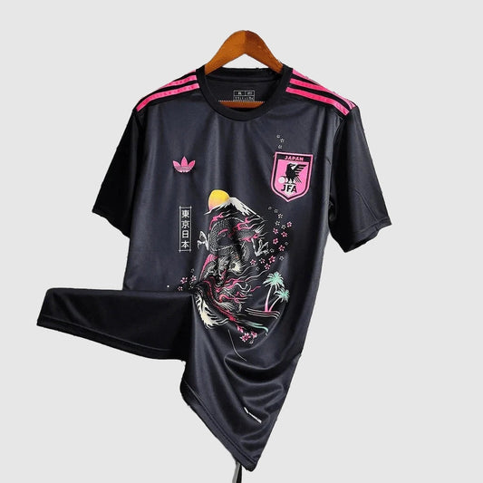 Camisa Japão Edição Especial Masculina - Preta e Rosa Dragão