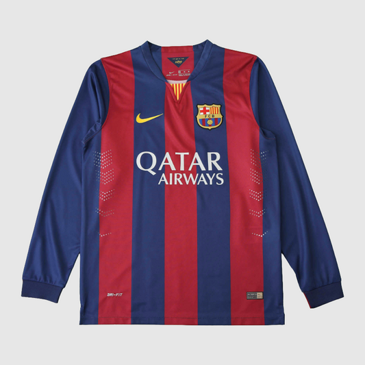 Camisa Retrô Manga Longa Barcelona I 2014/15