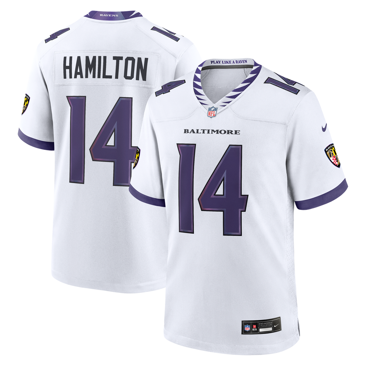 Baltimore Ravens Kyle Hamilton Game Jersey White - photo 15