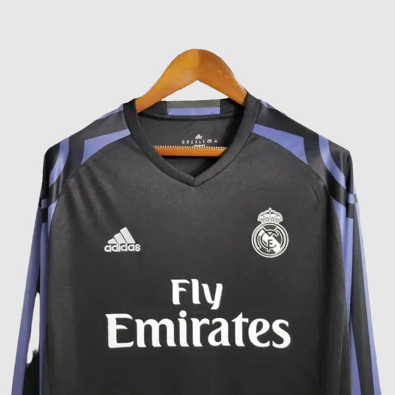 Camisa Retrô Manga Longa Real Madrid II 2016/17 - foto 4