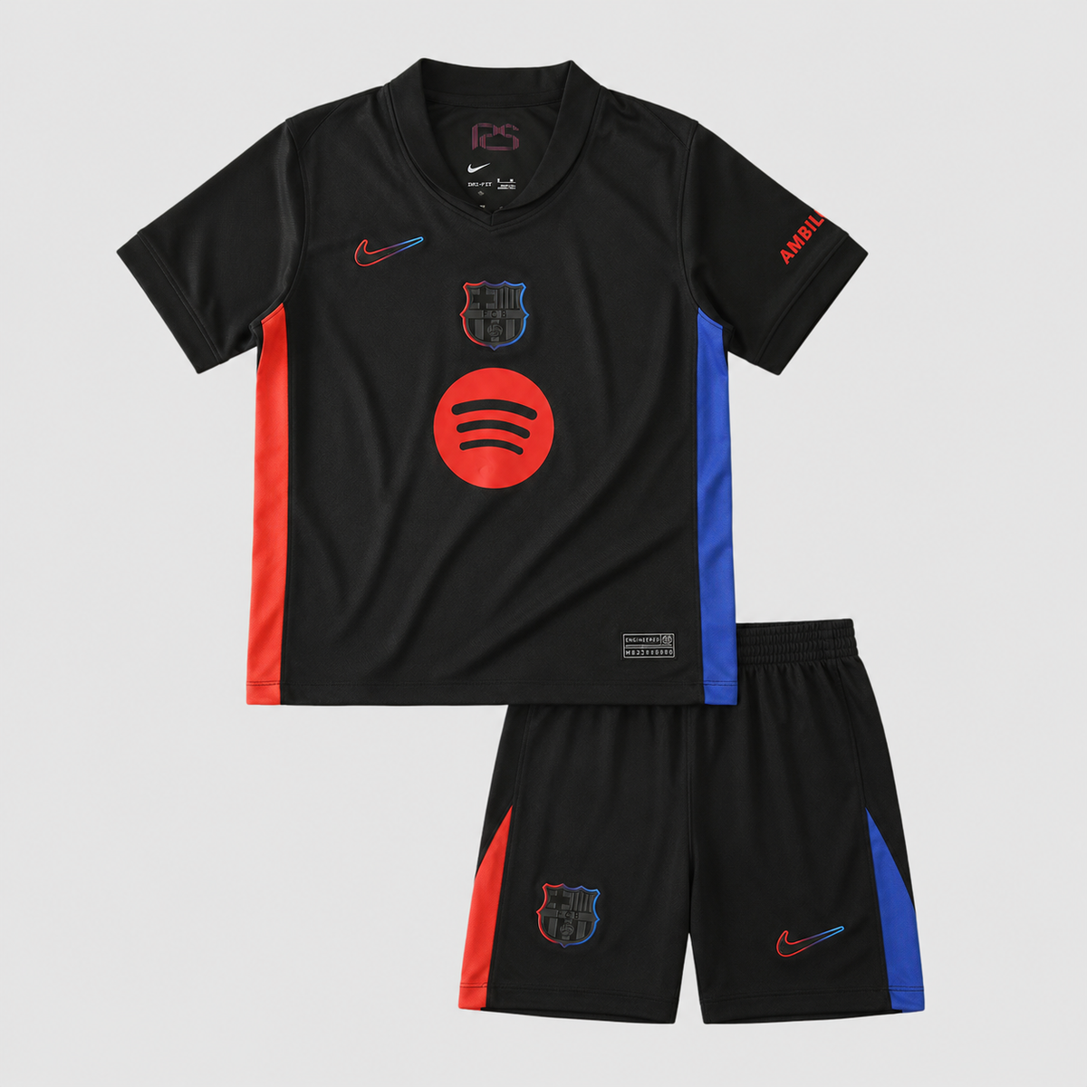 Barcelona Away Kids Kit 2024/25 - Red Round Logo