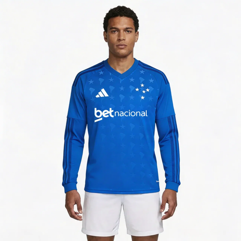 Cruzeiro Home 2026/27 Long Sleeve Fan Jersey (With Sponsor)