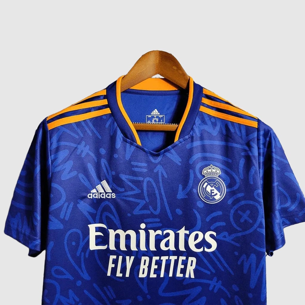Real Madrid Away Jersey 2021/22 - Blue And Orange - photo 2