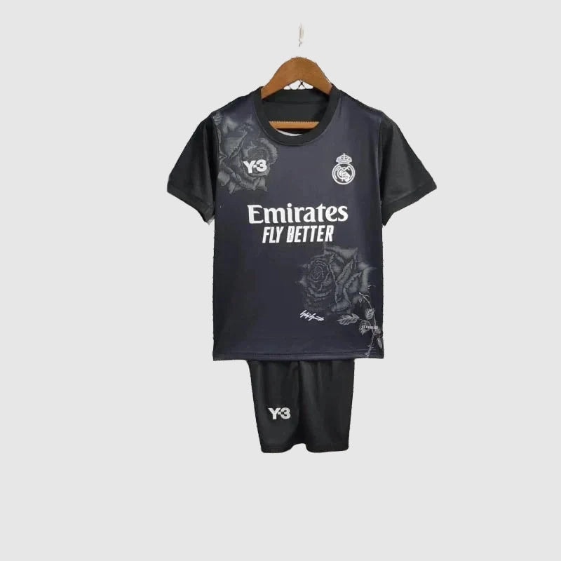 Real Madrid Y3 2024/25 Fourth Kids Kit - Black