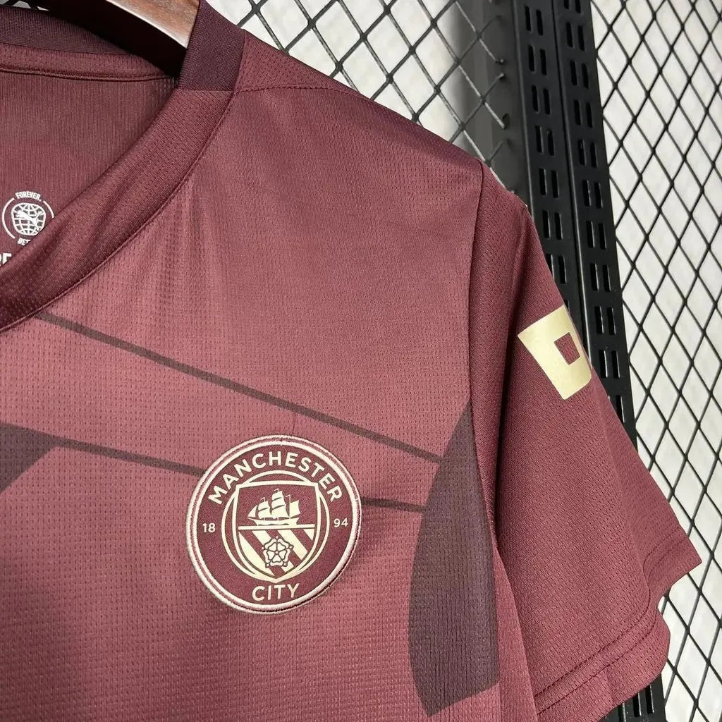Camisa Manchester City II 24/25 Torcedor - Bordô - foto 6