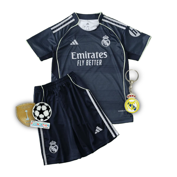 Real Madrid Away Kids Kit 2025/26
