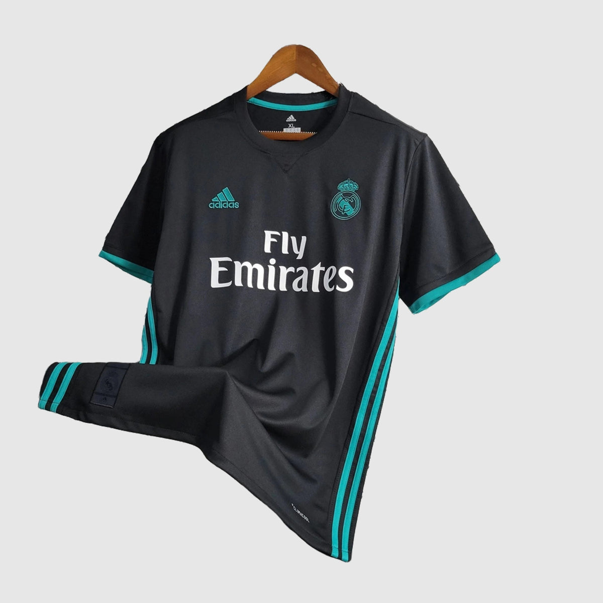 Real Madrid Retro Away Jersey 2017/18 - Black And Teal