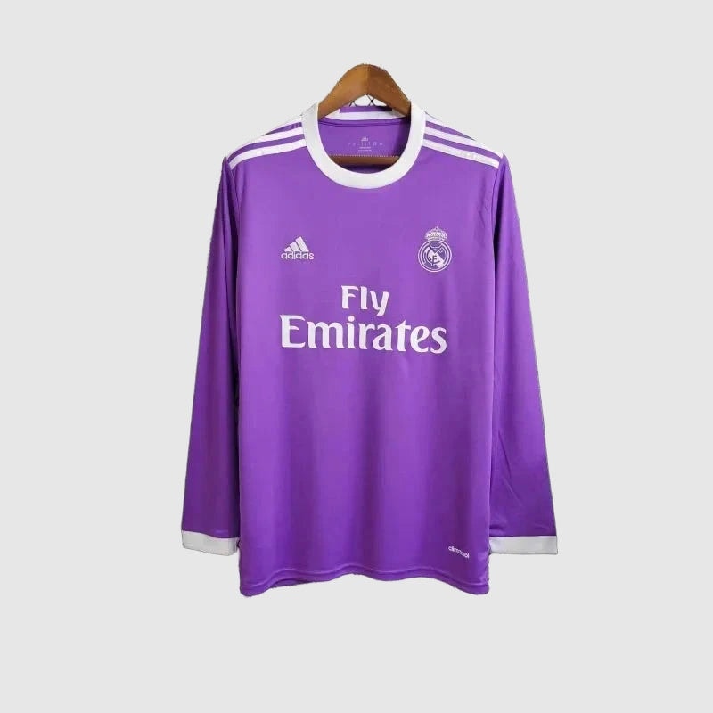 Real Madrid Retro Away Long Sleeve Jersey 2017/18 - Purple