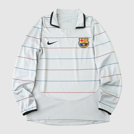 Camisa Retrô Manga Longa Barcelona II 2003/04
