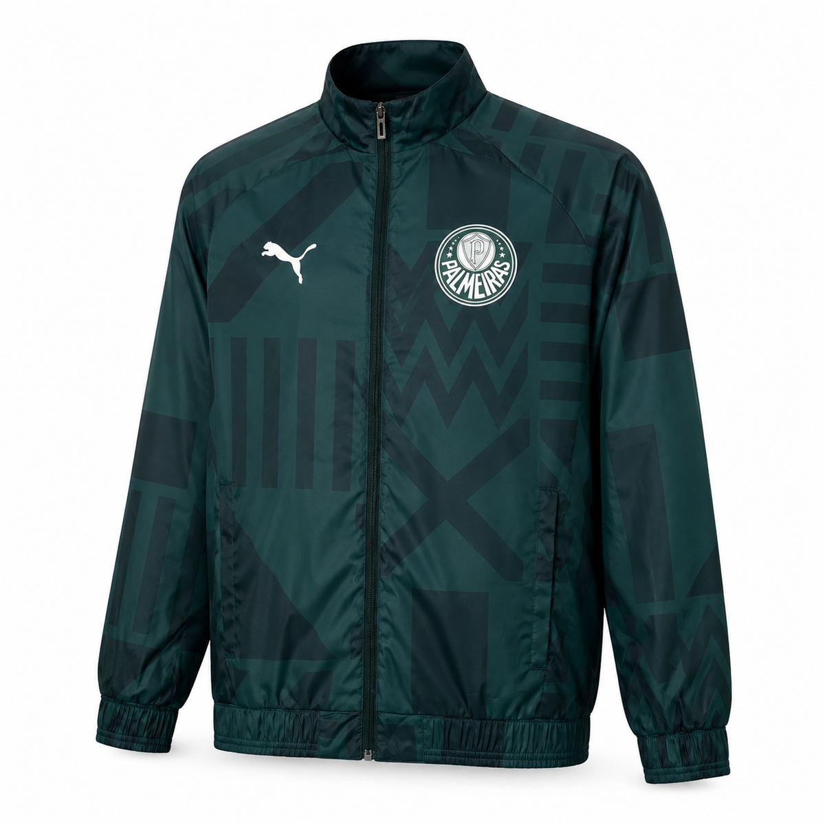 Palmeiras 2023/24 Windbreaker Jacket - Dark Green Geometric - photo 2