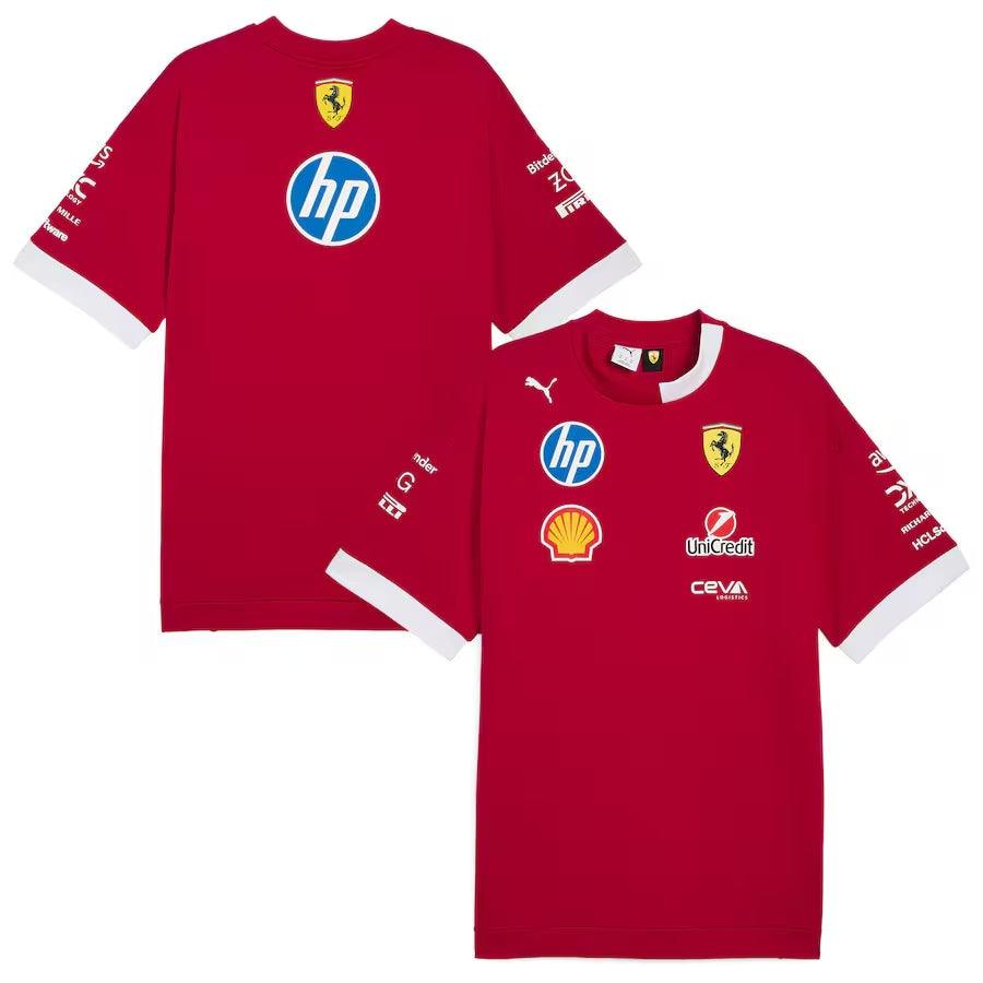 Scuderia Ferrari 2025 Team Oversized T-Shirt - Red