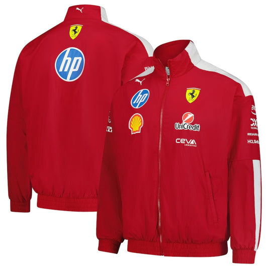 Scuderia Ferrari Oversized Full-Zip Jacket Dark Red 2025