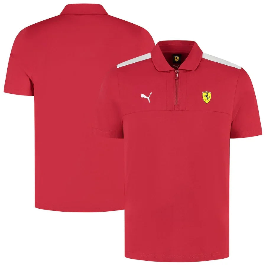Camisa Polo com Zíper Scuderia Ferrari Team 2025