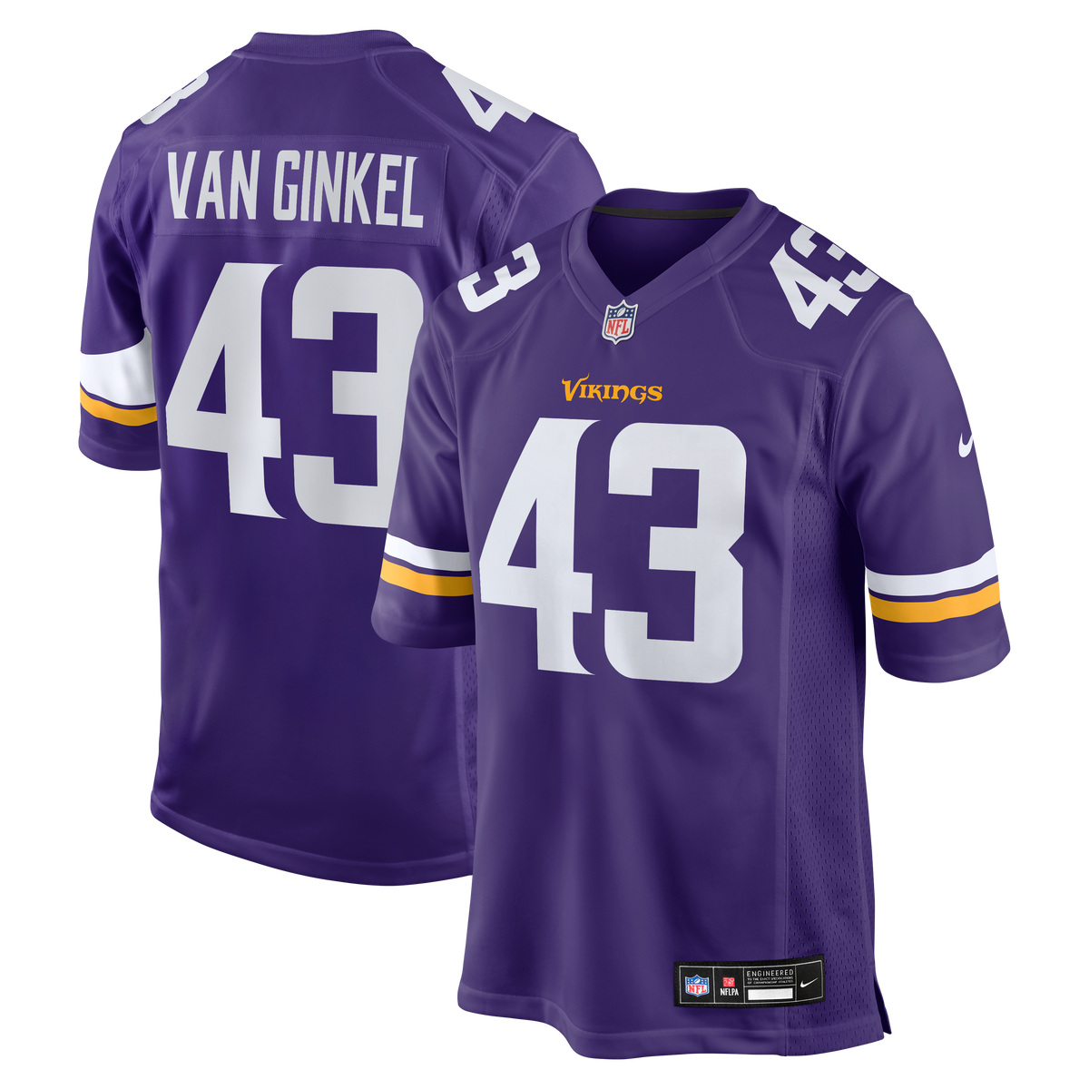Minnesota Vikings Andrew Van Ginkel Game Jersey Purple - photo 10