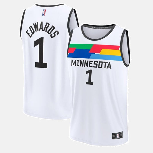 Regata Minnesota Timberwolves 23 - Edwards 1 Branca