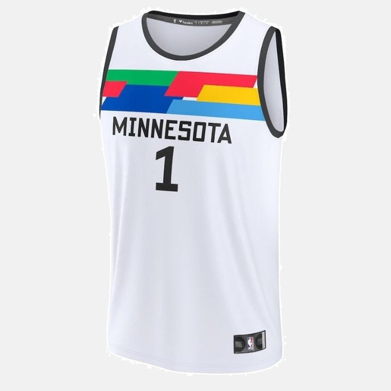 Minnesota Timberwolves 2023 Jersey - Edwards 1 White - photo 2