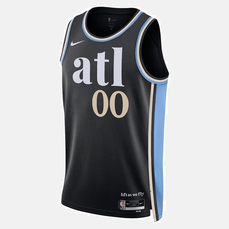Atlanta Hawks Jersey 2023/24 - Custom 00 Black - photo 2