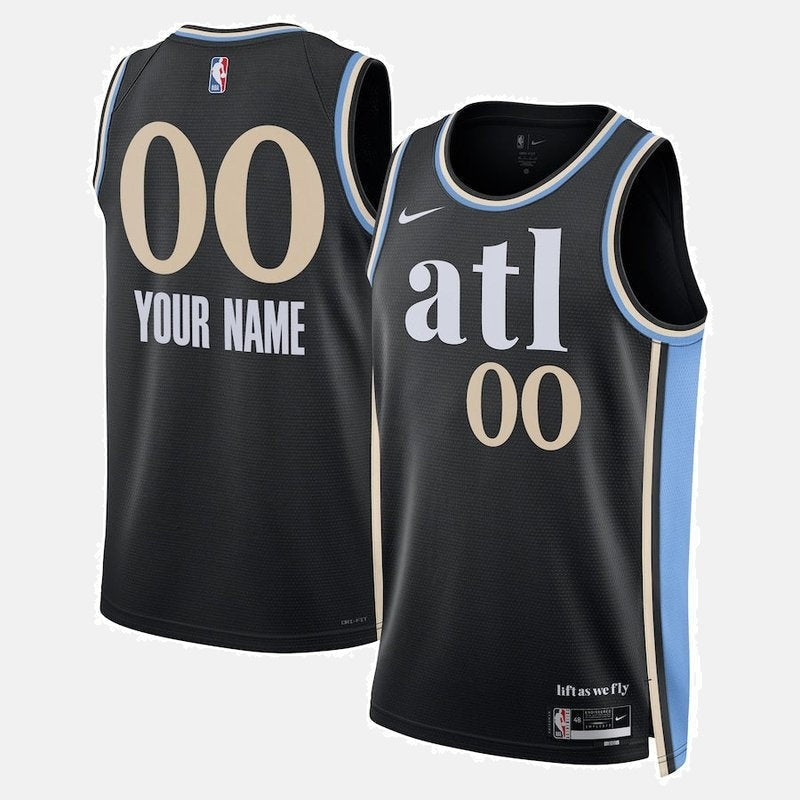 Atlanta Hawks Jersey 2023/24 - Custom 00 Black