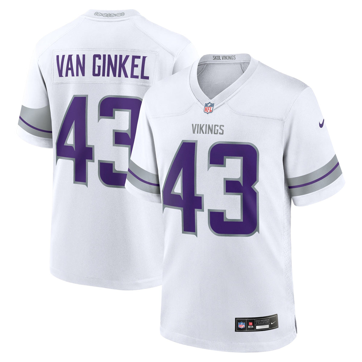Minnesota Vikings Andrew Van Ginkel Game Jersey Purple - photo 11