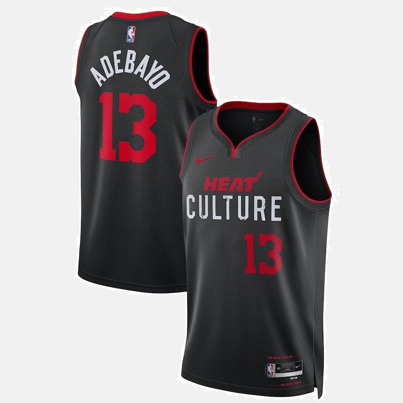 Miami Heat Jersey 2023/24 - Adebayo 13 Black