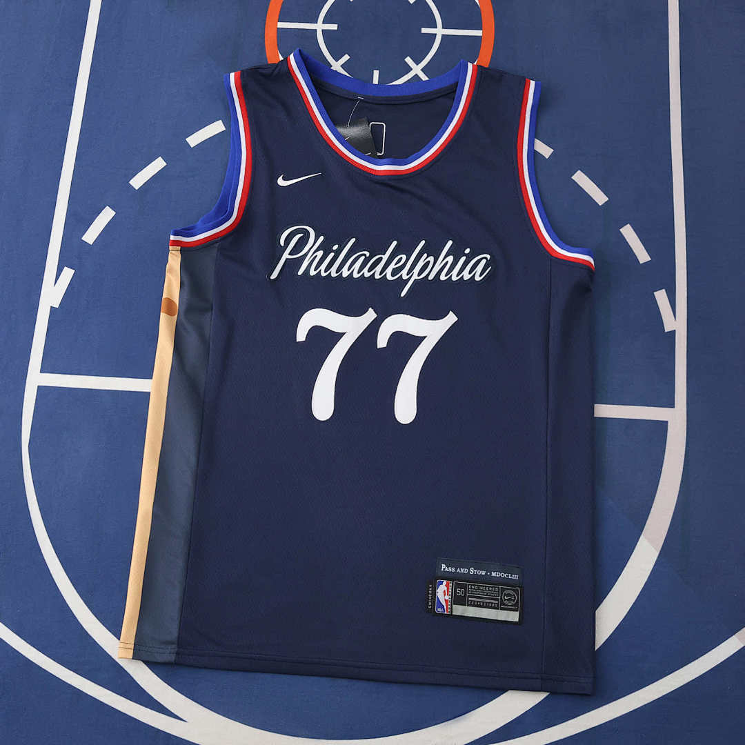 Philadelphia 76ers Jersey 2025/26 - Edgecombe 77 Navy