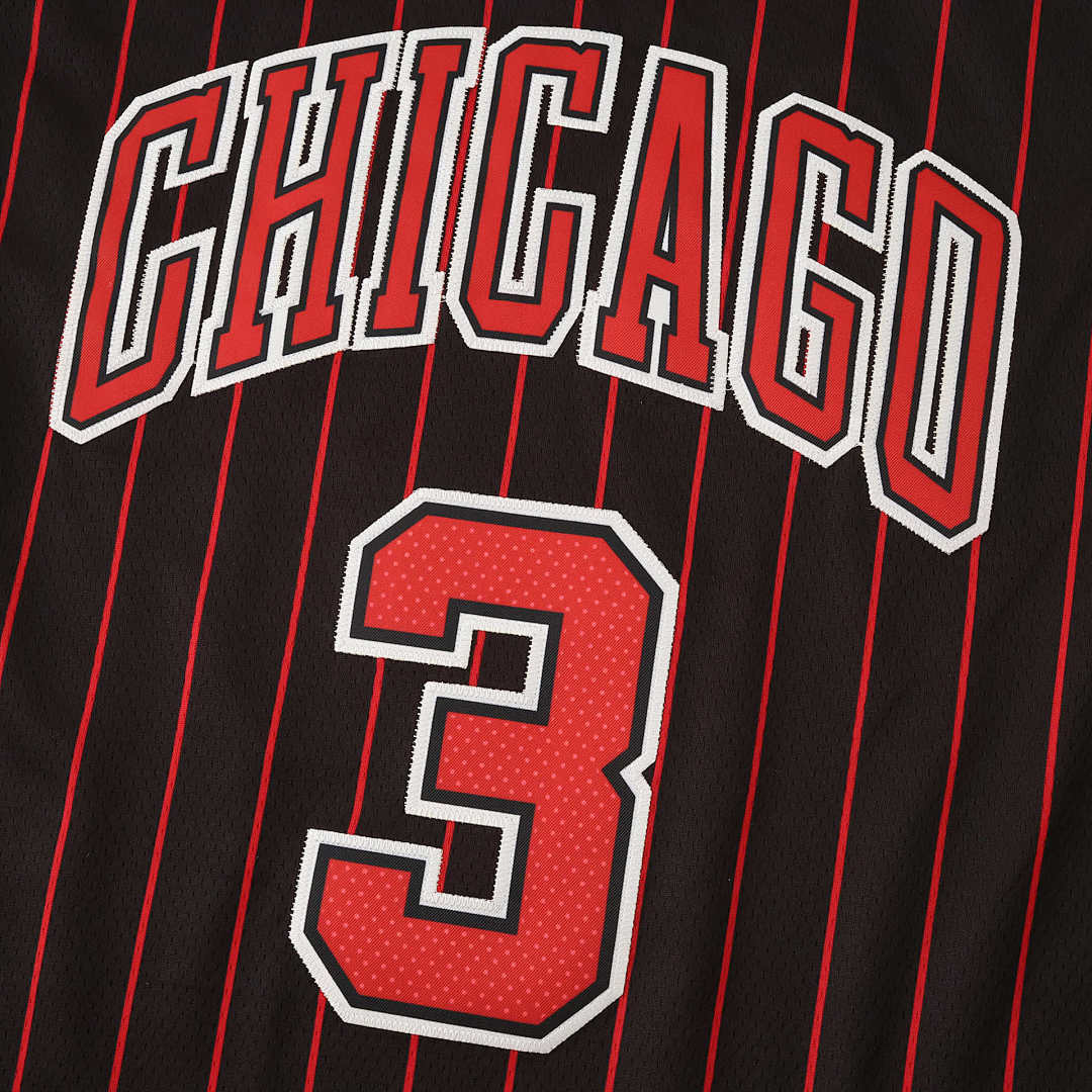 Chicago Bulls Jersey 2025/26 - Giddey 3 Black Pinstripe - photo 4