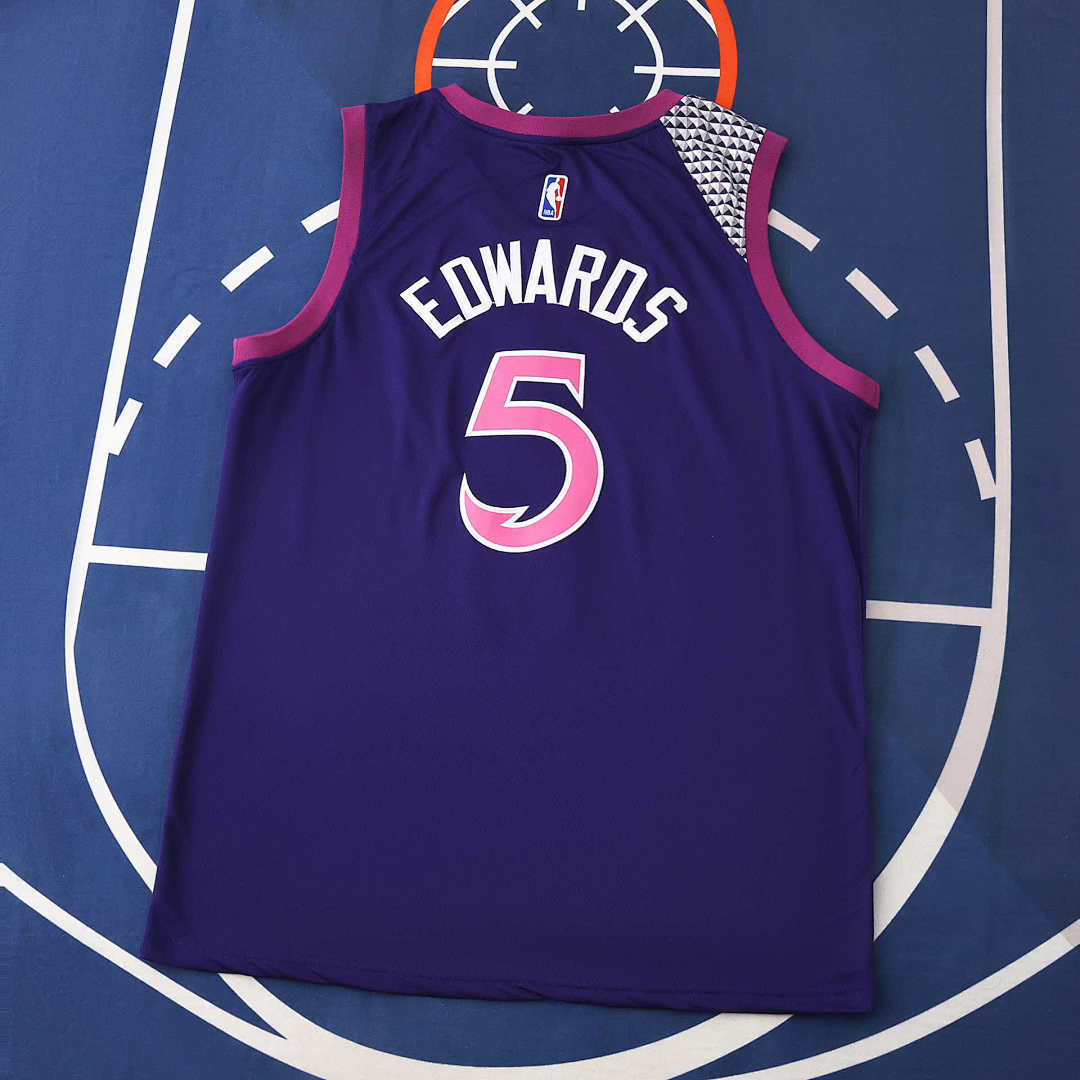 Minnesota Timberwolves Jersey 2025/26 - Edwards 5 Purple Pink - photo 2