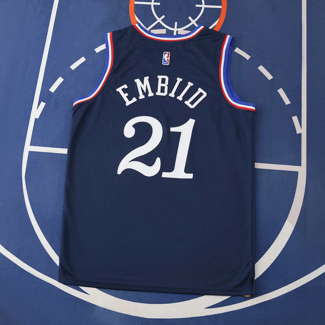Philadelphia 76ers Jersey 2025/26 - Embiid 21 Navy - photo 2