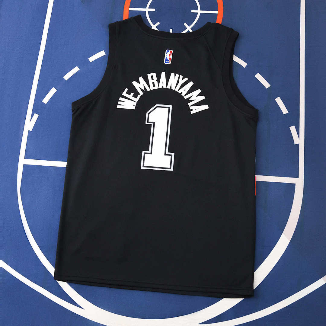 San Antonio Spurs Jersey 2025/26 - Wembanyama 1 Black - photo 2