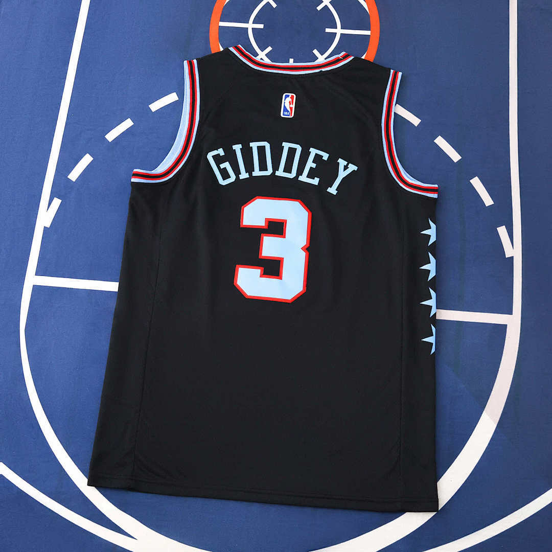 Chicago Bulls Jersey 2025/26 - Giddey 3 Black - photo 2