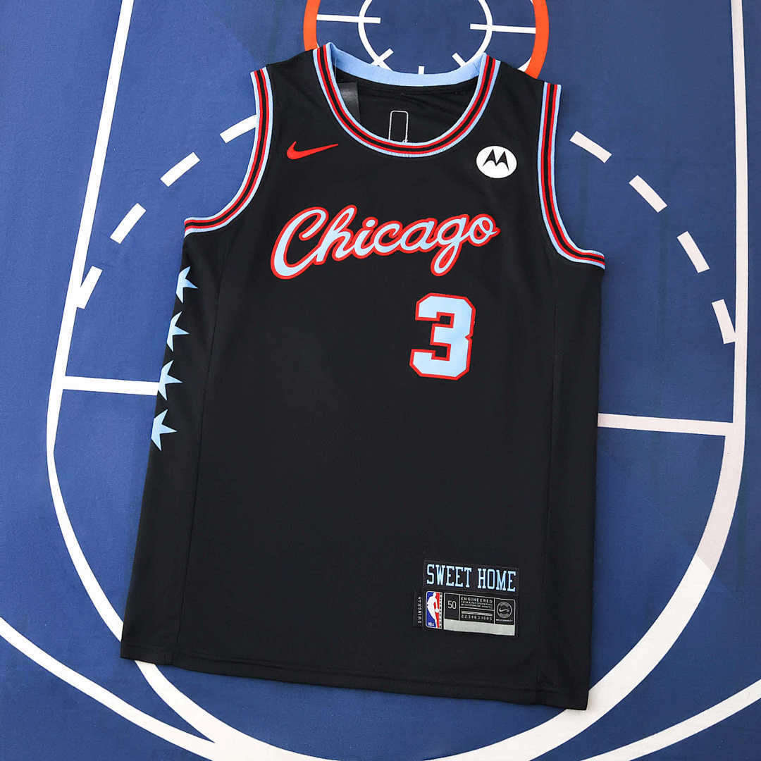Chicago Bulls Jersey 2025/26 - Giddey 3 Black