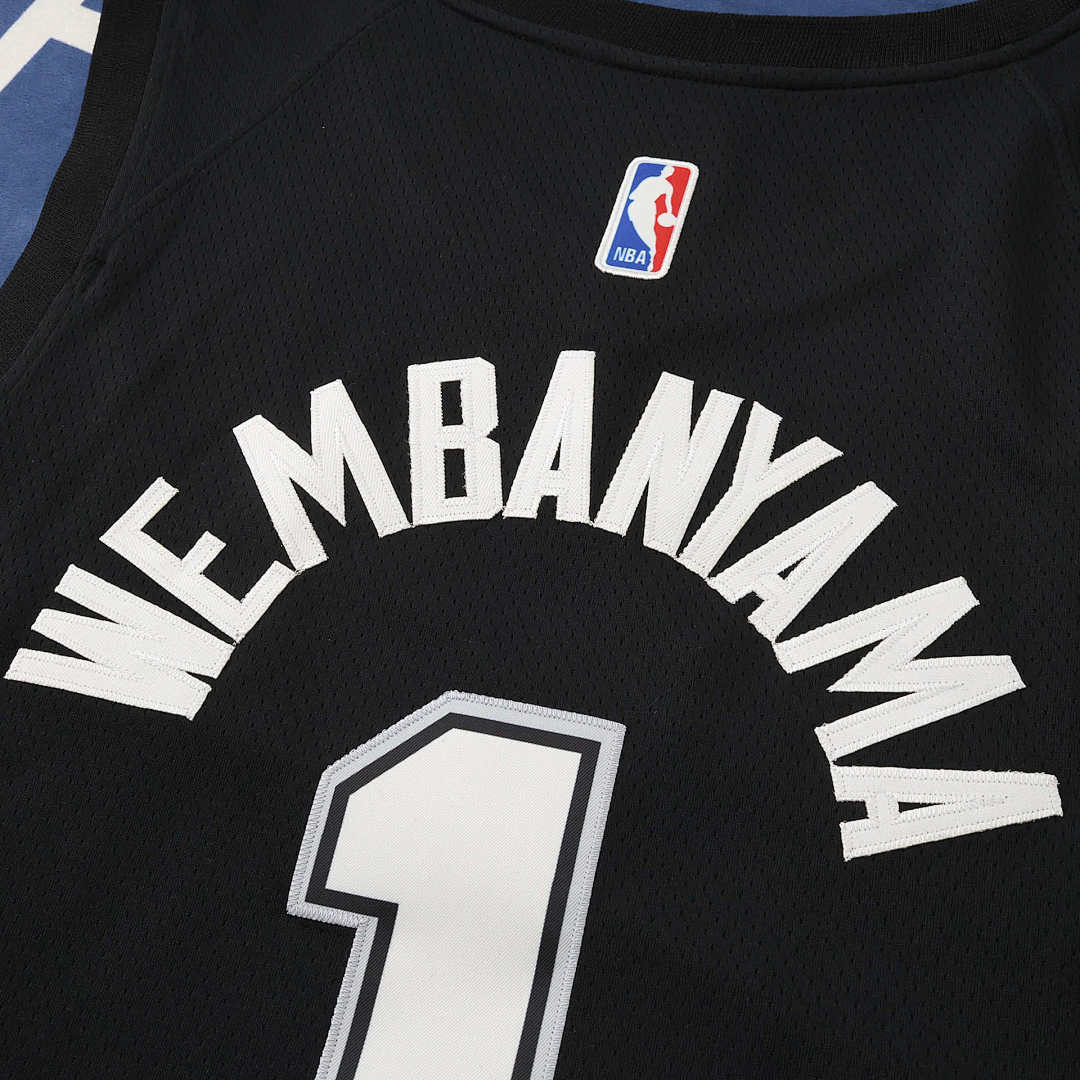 San Antonio Spurs Jersey 2025/26 - Wembanyama 1 Black - photo 3