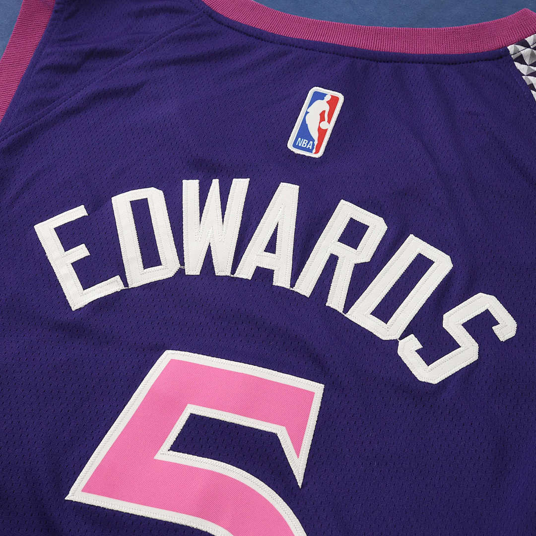 Minnesota Timberwolves Jersey 2025/26 - Edwards 5 Purple Pink - photo 3