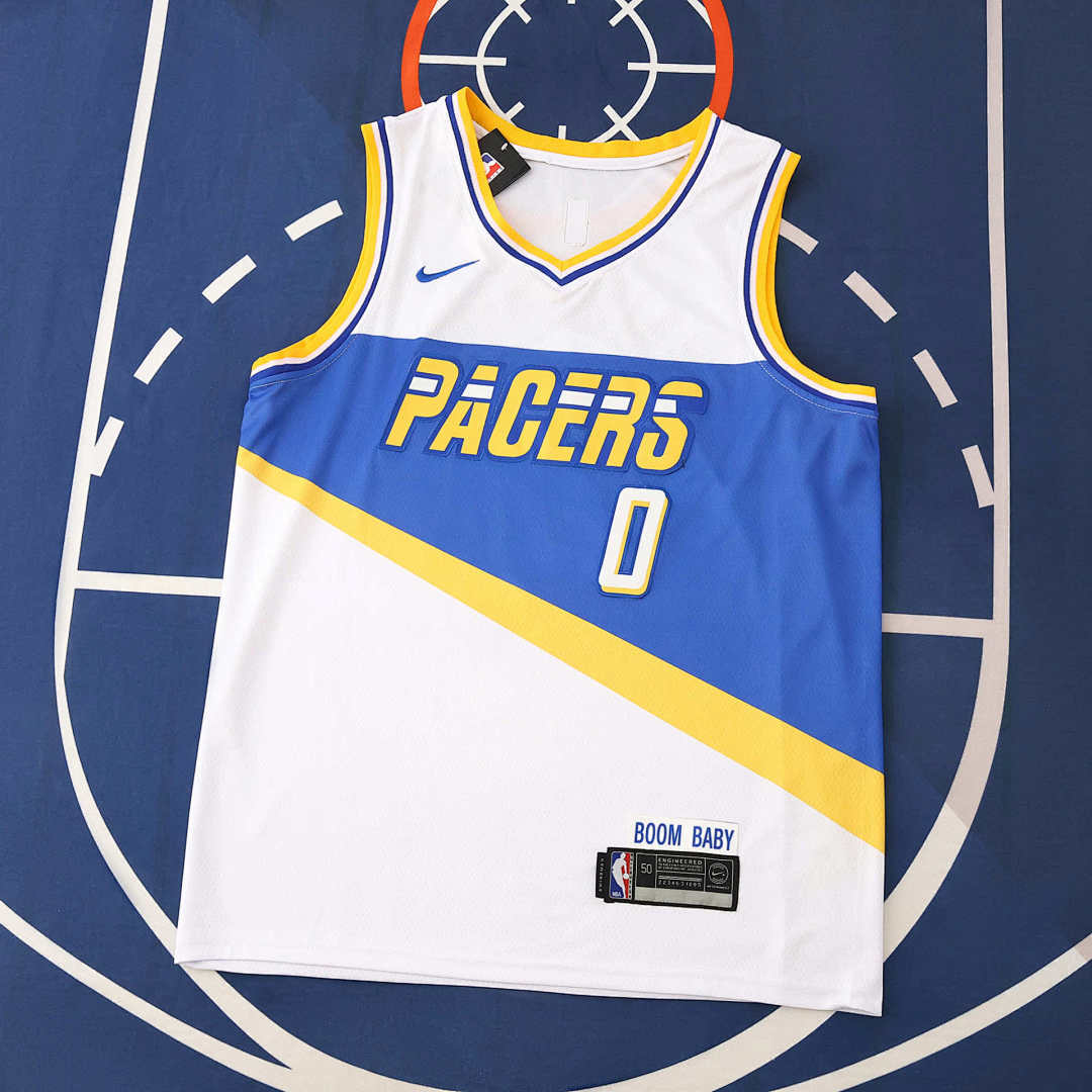 Indiana Pacers Jersey 2025/26 - Haliburton 0 White