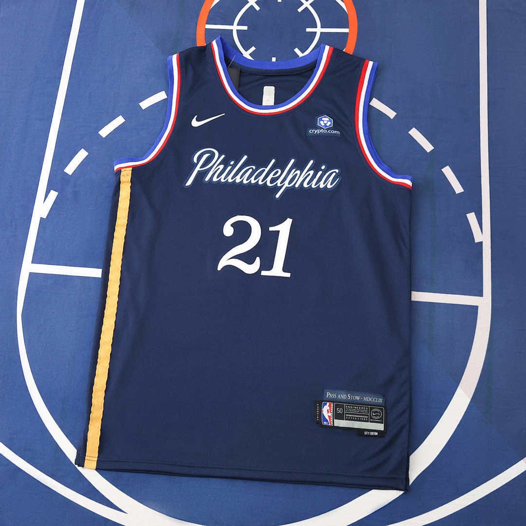 Philadelphia 76ers Jersey 2025/26 - Embiid 21 Navy