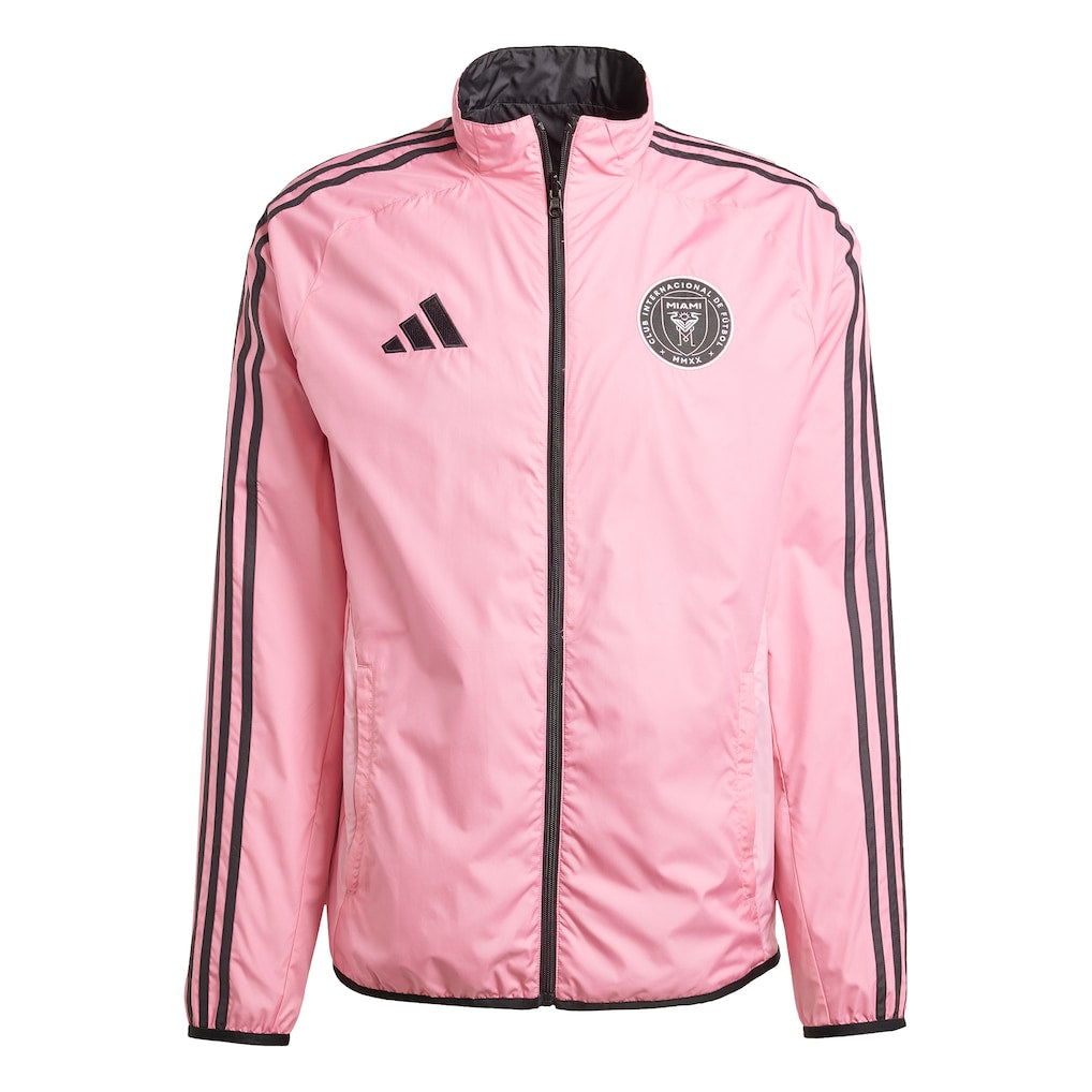 Jaqueta Inter Miami 25 Anthem Reversível Zíper Inteiro Rosa/Preta - foto 2
