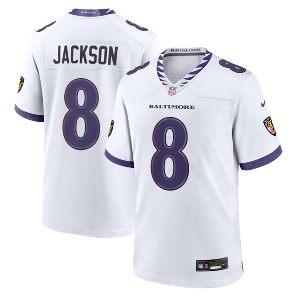 Baltimore Ravens Lamar Jackson Game Jersey White - photo 16