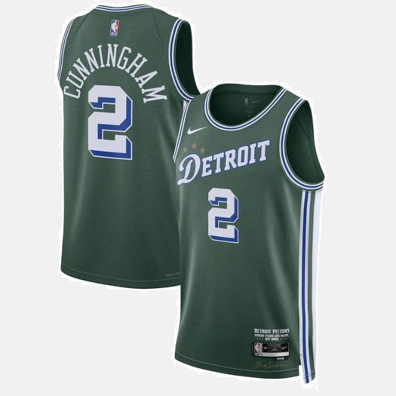 Detroit Pistons 2023 Jersey - Cunningham 2 Green