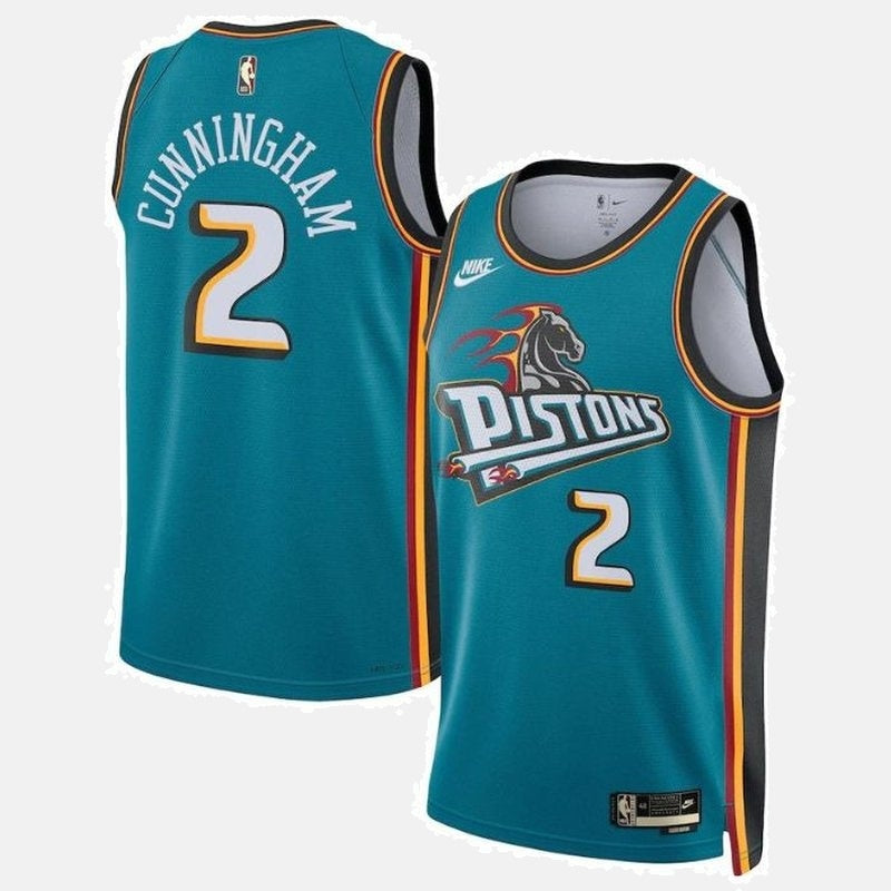 Detroit Pistons 2023 Jersey - Cunningham 2 Teal