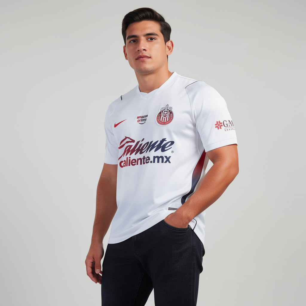Chivas Guadalajara Away Jersey 2026/27 - White Red Trim