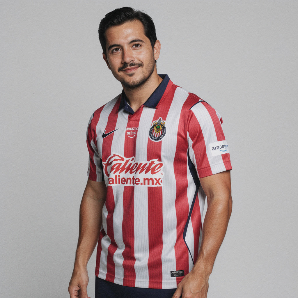 Chivas Guadalajara Home Jersey 2026/27 - Red White Navy Collar