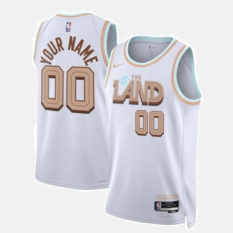 Cleveland Cavaliers 2023 Jersey - Custom 00 White Land