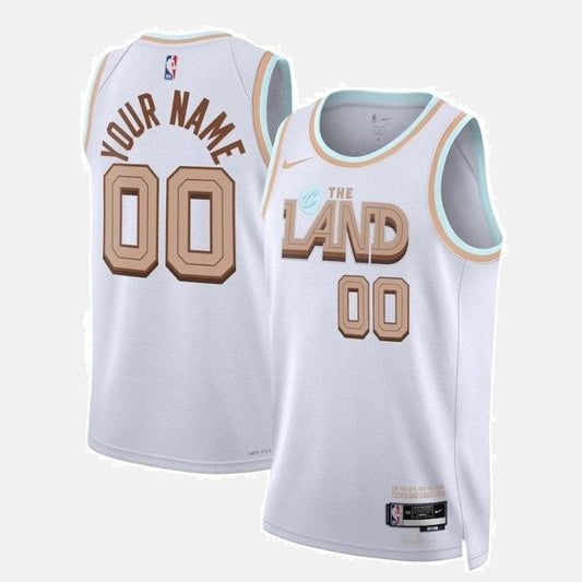 Cleveland Cavaliers 2023 Jersey - Custom 00 White Land
