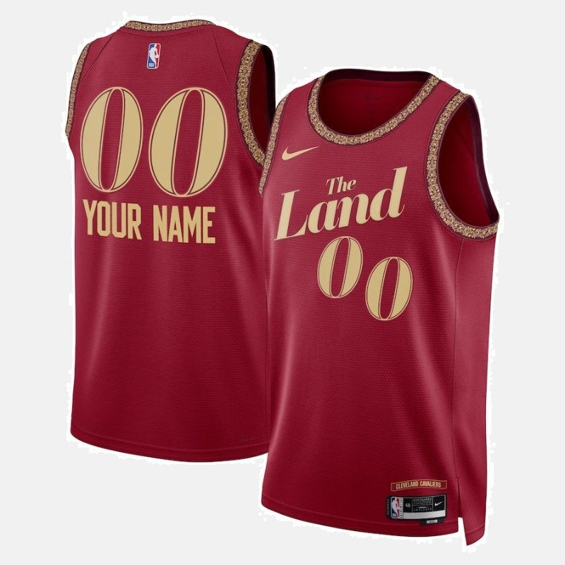 Cleveland Cavaliers Jersey 2023/24 - Custom 00 Wine