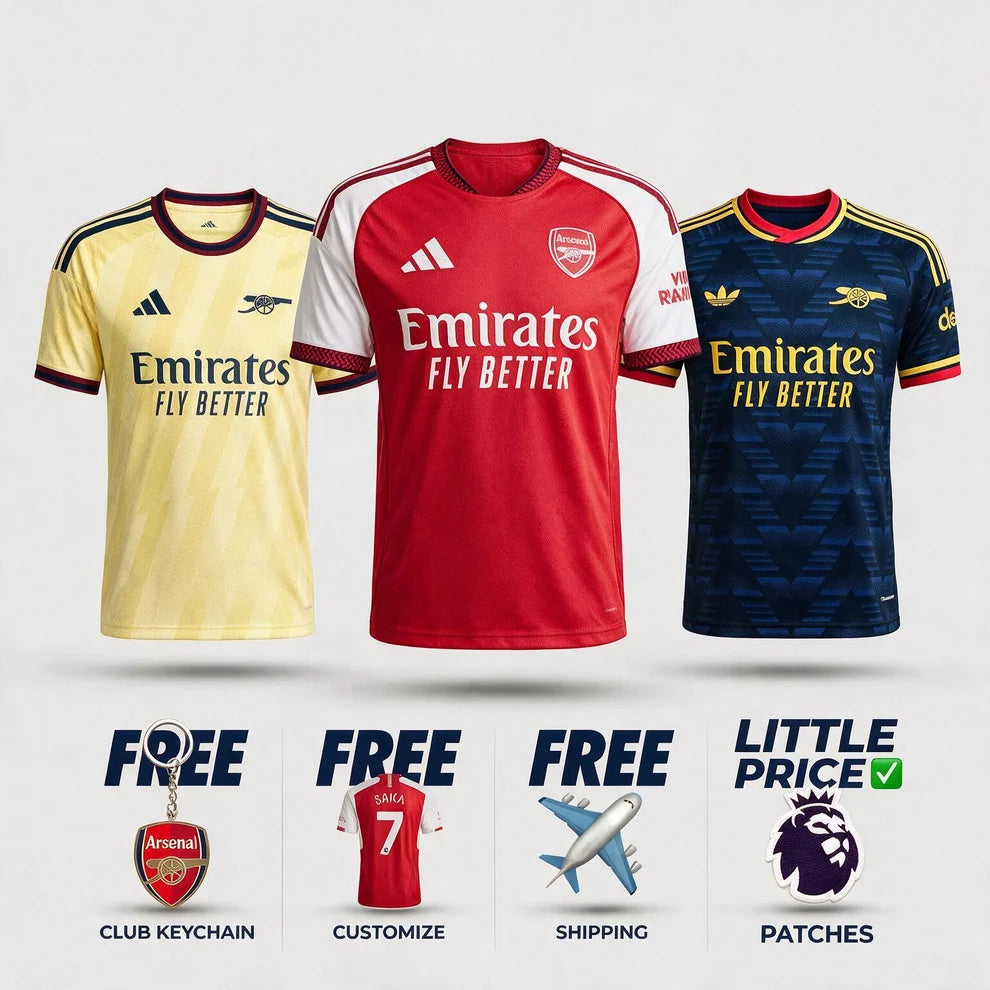 Arsenal Combo 26/27 - Local, Visitante y Tercera equipación