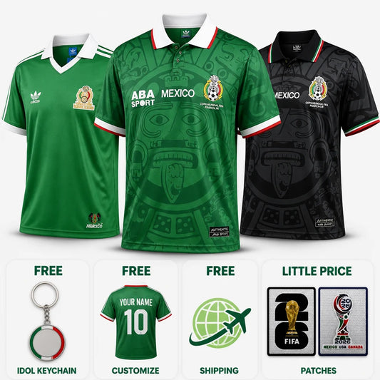 Mexico Combo Retro 1986 Home, 1998 Home, 1998 Fourth