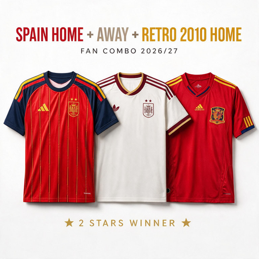 Spain Combo 2026 - Home, Away and Retro Away 2010
