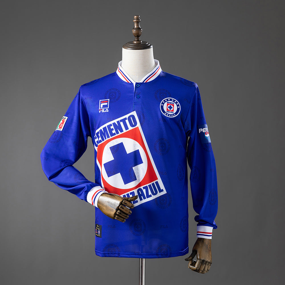 Cruz Azul Retro Home Long Sleeve Jersey 1998 - photo 3