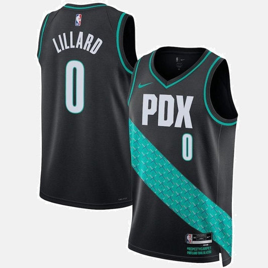 Portland Trail Blazers 2023 Jersey - Lillard 0 Black